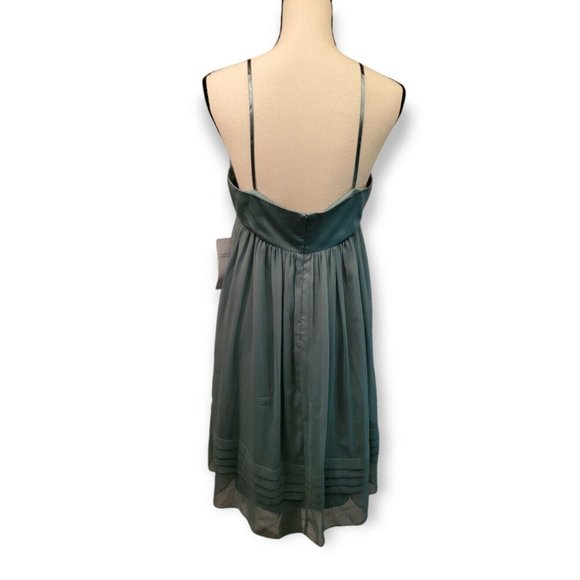 Max & Cleo Green Rosette Midi Dress – Size 12, Spaghetti Strap, NWT - Picture 5 of 9